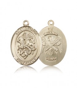St. George National Guard Medal, 14 Karat Gold, Large [BL1935]