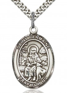 St. Germaine Cousin Medal, Sterling Silver, Large [BL1977]