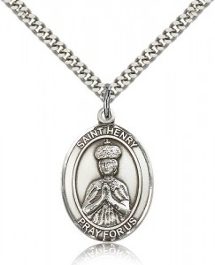 St. Henry II Medal, Sterling Silver, Large [BL2049]
