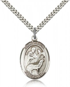 St. Jason Medal, Sterling Silver, Large [BL2184]