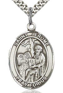 St. Jerome Medal, Sterling Silver, Large [BL2193]