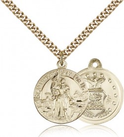 St. Joan of Arc Air Force Medal, Gold Filled [BL4195]