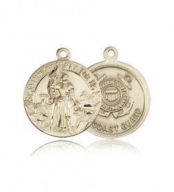 St. Joan of Arc  Coast Guard Medal, 14 Karat Gold [BL4204]