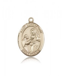 St. John of God Medal, 14 Karat Gold, Large [BL2340]