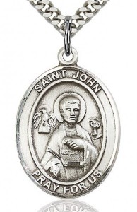 St. John the Apostle Medal, Sterling Silver, Large [BL2364]
