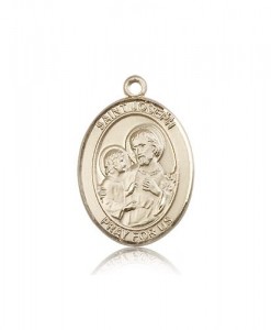 St. Joseph Medal, 14 Karat Gold, Large [BL2403]