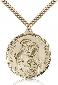 St. Joseph Medal, Gold Filled [BL4246]