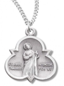 Women's St. Jude Trinity Necklace, Sterling Silver with Chain Options [HMR0956]