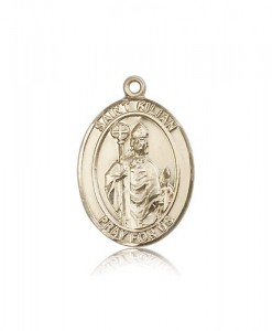 St. Kilian Medal, 14 Karat Gold, Large [BL2565]