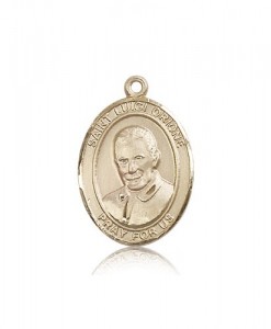 St. Luigi Orione Medal, 14 Karat Gold, Large [BL2655]