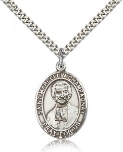 St. Marcellin Champagnat Medal, Sterling Silver, Large [BL2711]