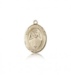 St. Maria Faustina Medal, 14 Karat Gold, Medium [BL2733]