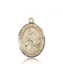 St. Maria Goretti Medal, 14 Karat Gold, Medium [BL2742]