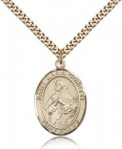 St. Maria Goretti Medal, Gold Filled, Large [BL2744]