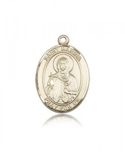 St. Marina Medal, 14 Karat Gold, Large [BL2750]