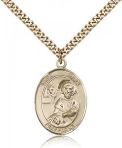 St. Mark the Evangelist Medal, Gold Filled, Large [BL2762]