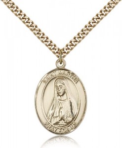 St. Martha Medal, Gold Filled, Large [BL2771]