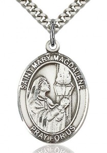 St. Mary Magdalene Medal, Sterling Silver, Large [BL2801]