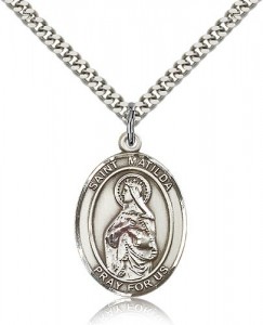 St. Matilda Medal, Sterling Silver, Large [BL2810]