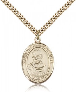 St. Maximilian Kolbe Medal, Gold Filled, Large [BL2844]