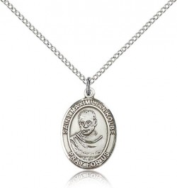 St. Maximilian Kolbe Medal, Sterling Silver, Medium [BL2848]