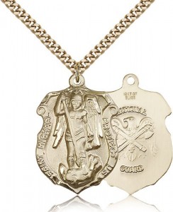 St. Michael National Guard Medal, Gold Filled [BL6357]