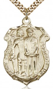 St. Michael the Archangel Medal, Gold Filled [BL6478]
