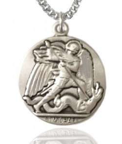 St. Michael the Archangel Medal, Sterling Silver [BL4962]