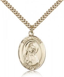 St. Monica Medal, Gold Filled, Large [BL2943]