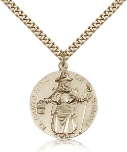 St. Ni&amp;Atilde;&amp;plusmn;o De Atocha Medal, Gold Filled [BL6201]