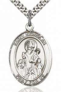 St. Nicholas Medal, Sterling Silver, Large [BL2955]
