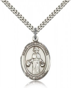 St. Nino De Atocha Medal, Sterling Silver, Large [BL2973]