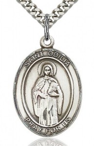 St. Odilia Medal, Sterling Silver, Large [BL2982]