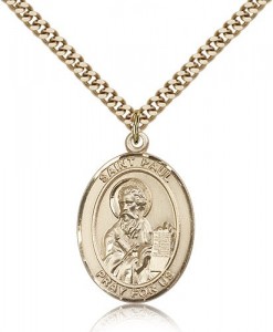 St. Paul the Apostle Medal, Gold Filled, Large [BL3018]