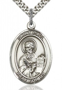 St. Paul the Apostle Medal, Sterling Silver, Large [BL3021]