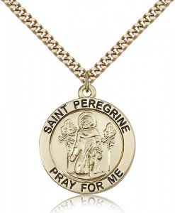 St. Peregrine Medal, Gold Filled [BL5749]