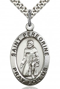 St. Peregrine Medal, Sterling Silver [BL5655]