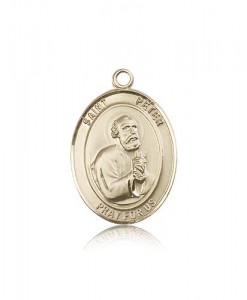 St. Peter the Apostle Medal, 14 Karat Gold, Large [BL3060]