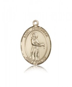 St. Petronille Medal, 14 Karat Gold, Large [BL3069]