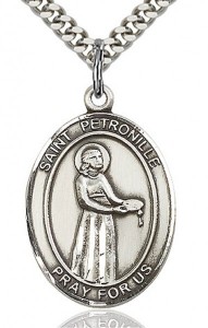 St. Petronille Medal, Sterling Silver, Large [BL3075]