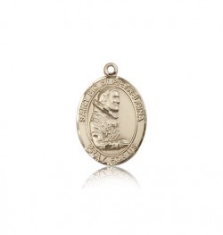 St. Pio of Pietrelcina Medal, 14 Karat Gold, Medium [BL3106]