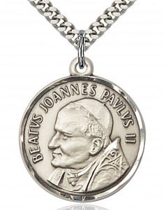 St. Pope John Paul II Medal, Sterling Silver [BL5120]