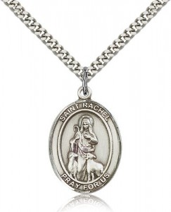 St. Rachel Medal, Sterling Silver, Large [BL3147]