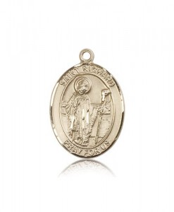 St. Richard Medal, 14 Karat Gold, Large [BL3231]