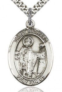 St. Richard Medal, Sterling Silver, Large [BL3237]