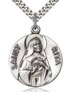 St. Rita of Cascia Medal, Sterling Silver [BL4974]