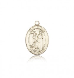 St. Rocco Medal, 14 Karat Gold, Medium [BL3268]