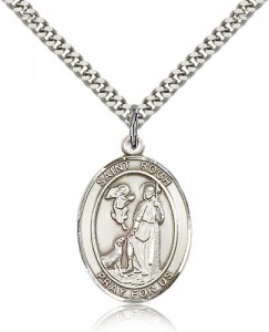 St. Roch Medal, Sterling Silver, Large [BL3282]