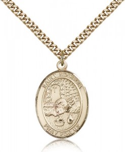 St. Rosalia Medal, Gold Filled, Large [BL3297]