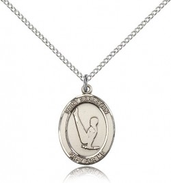 St. Sebastian Gymnastics Medal, Sterling Silver, Medium [BL3466]